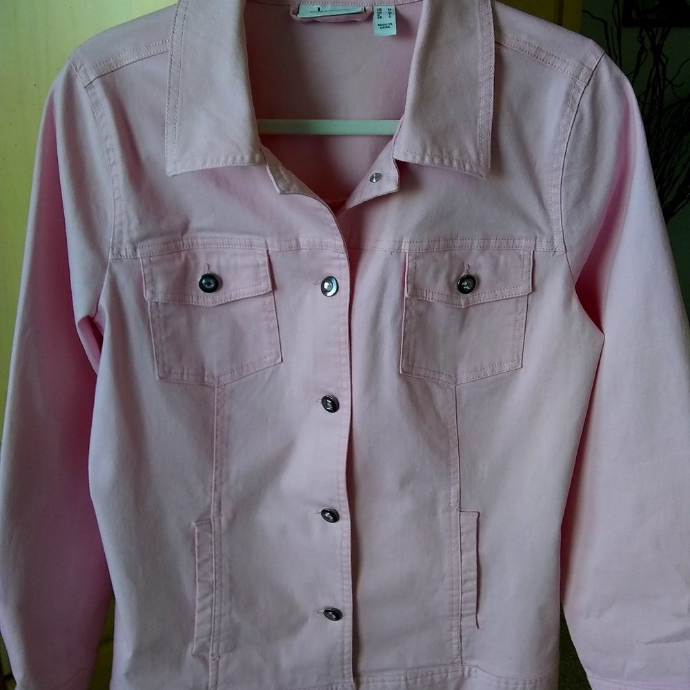 Pink Denim Twill Jean Jacket